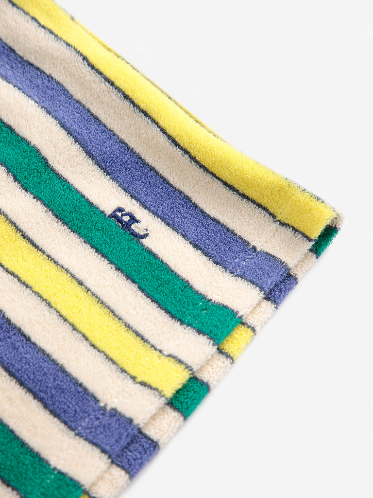 Multicolor Stripes Terry Cloth Shorts (Kids) by Bobo Choses