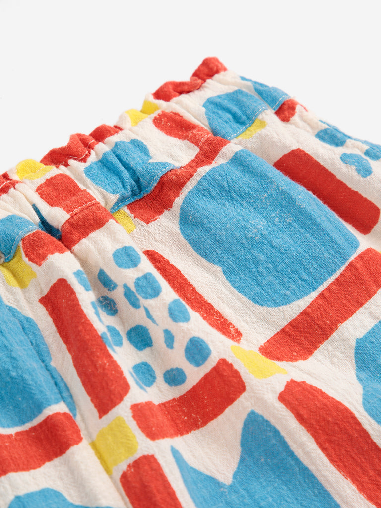 Geometric Game Woven Girl Shorts (Kids) by Bobo Choses