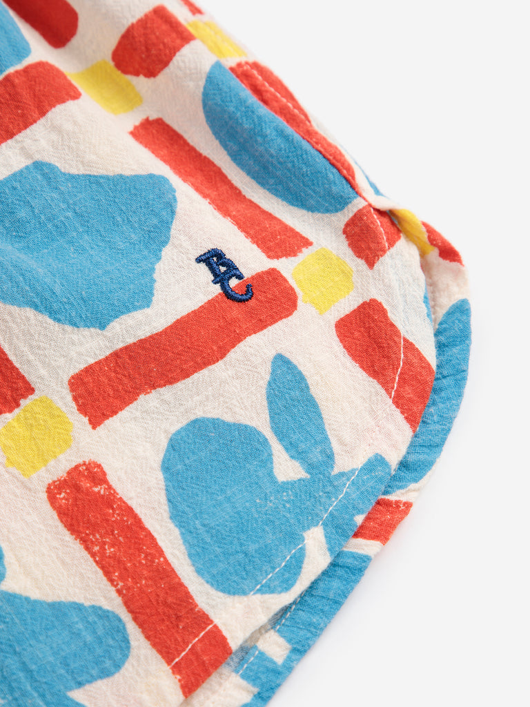 Geometric Game Woven Girl Shorts (Kids) by Bobo Choses