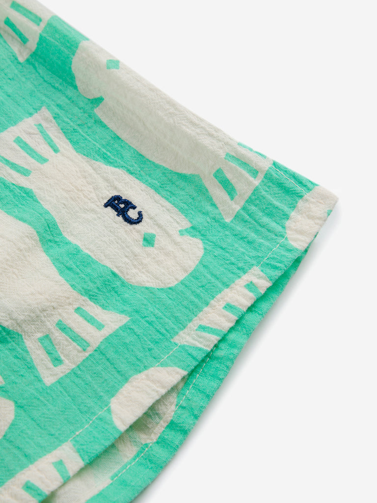 Lucky Fish Woven Shorts (Kids) by Bobo Choses