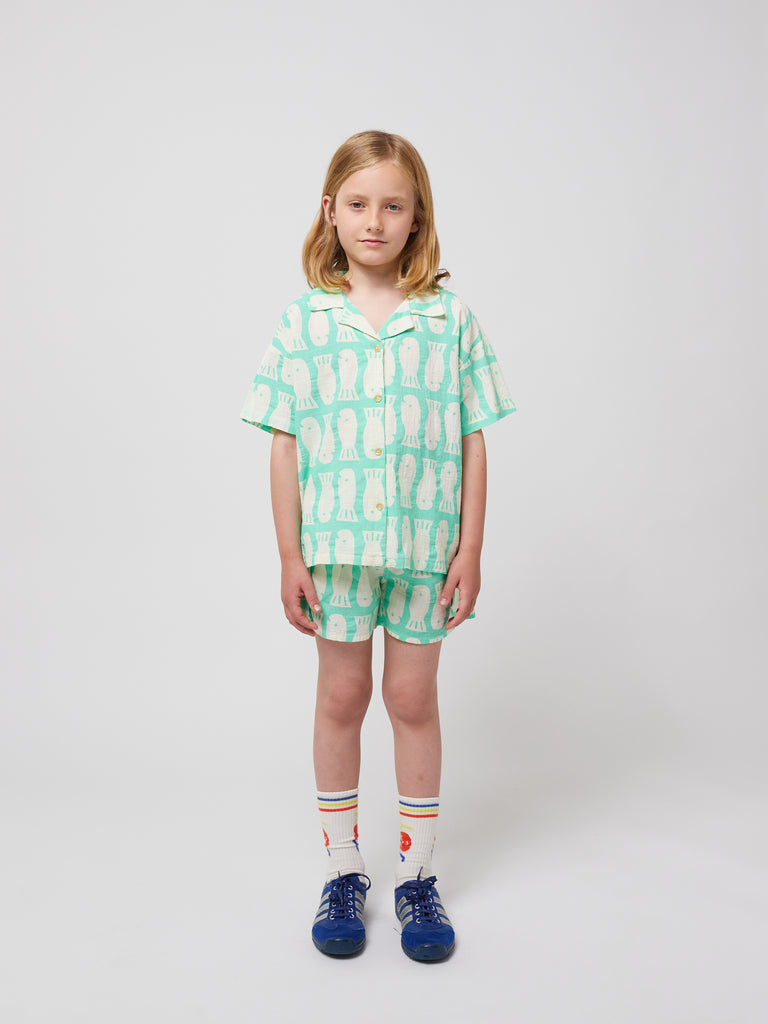 Lucky Fish Woven Shorts (Kids) by Bobo Choses