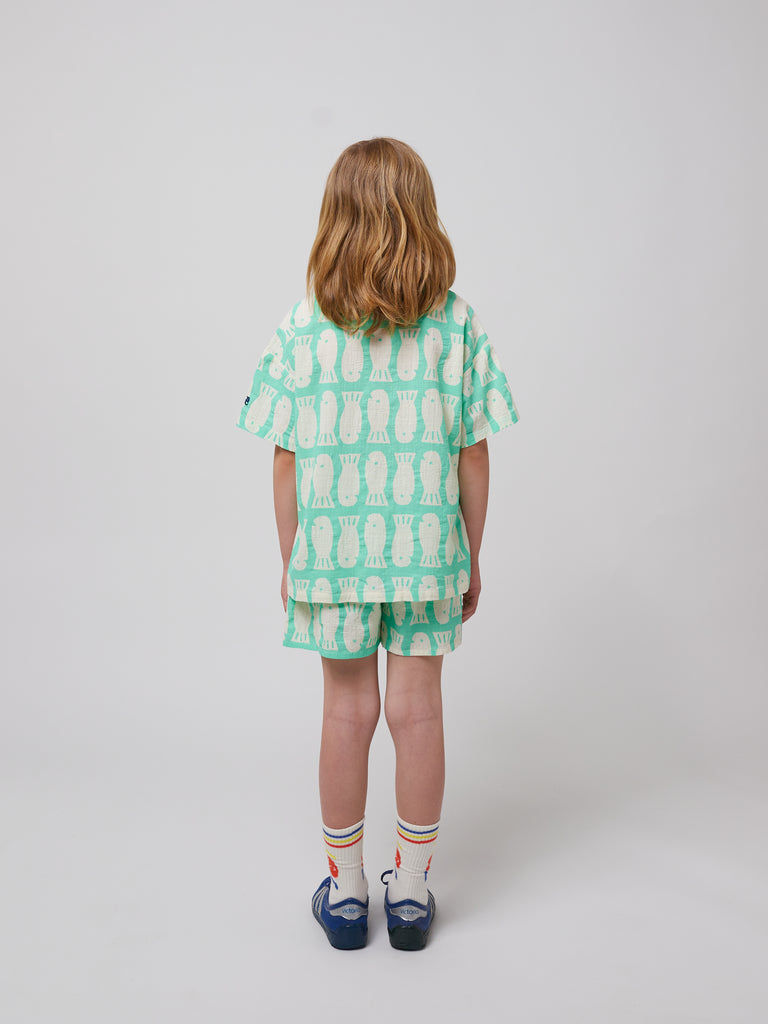 Lucky Fish Woven Shirt (Kids) by Bobo Choses