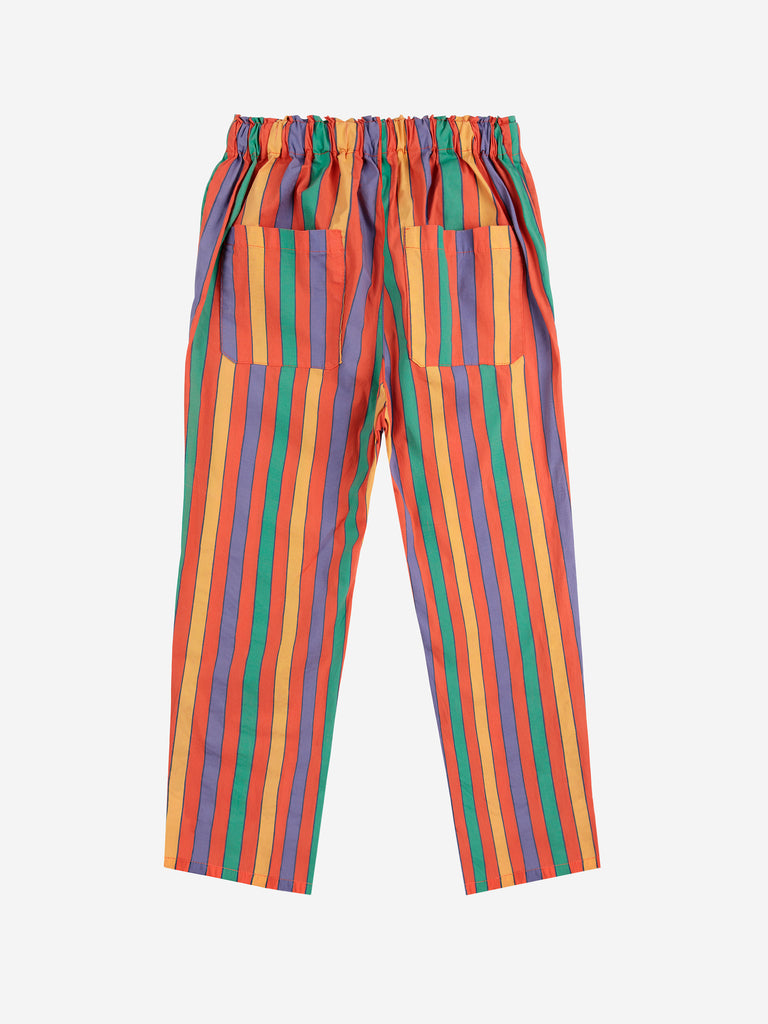 Multicolor Stripes Woven Pants (Kids) by Bobo Choses