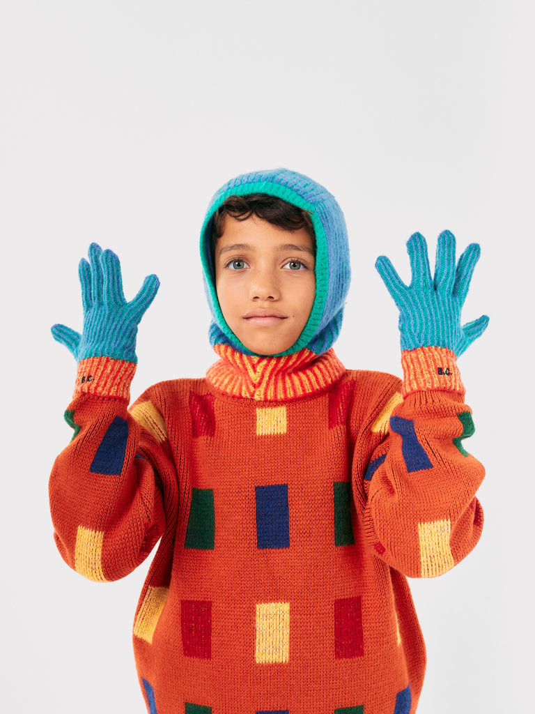 Color Stripes Knitted Gloves (Kids) by Bobo Choses