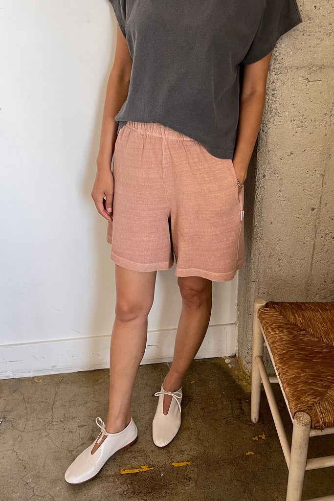 Flared Basketball Shorts (Macchiato) by Le Bon Shoppe