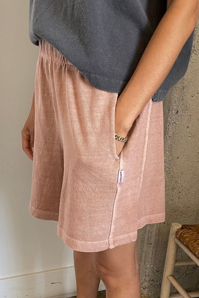 Flared Basketball Shorts (Macchiato) by Le Bon Shoppe