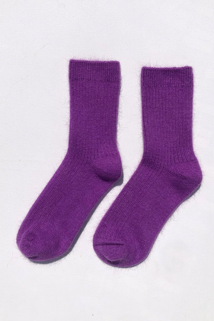 Angora Wool Socks (Amethyst) by Billy Bamboo