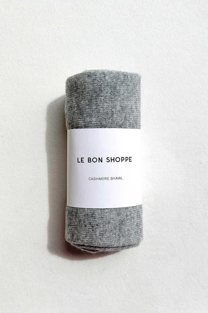 Cashmere Shawl (Heather Grey) by Le Bon Shoppe