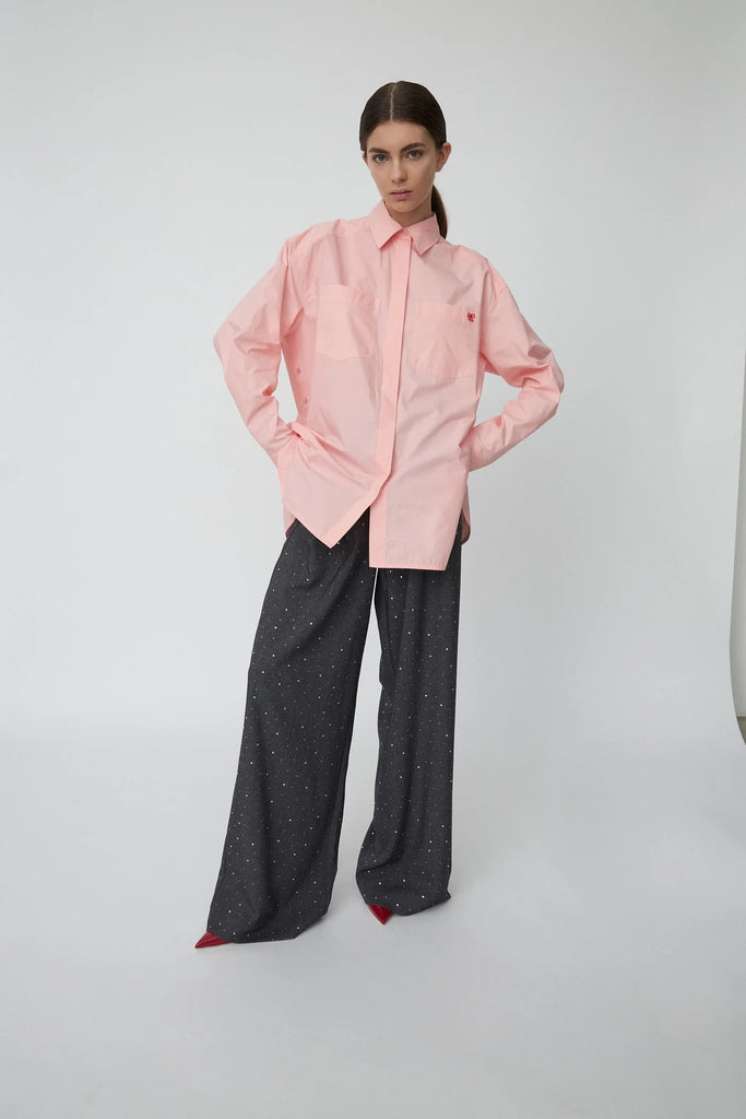 Cotton Poplin Shirt (Pink) by Stella Nova