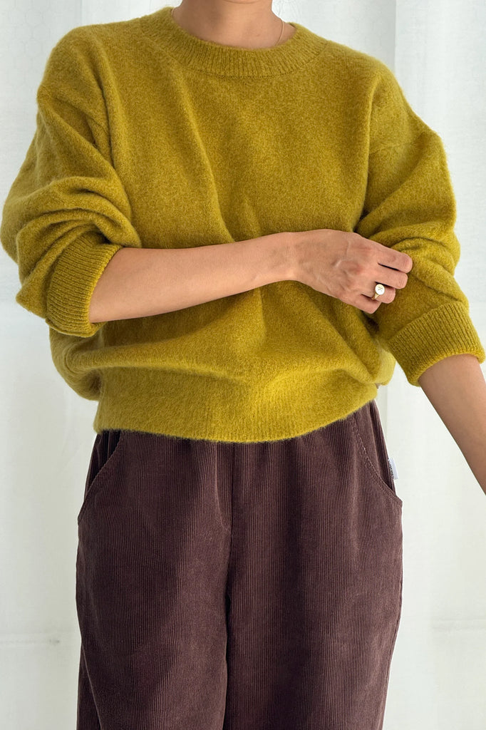 Finn Mohair Sweater (Bistro Yellow) by Le Bon Shoppe