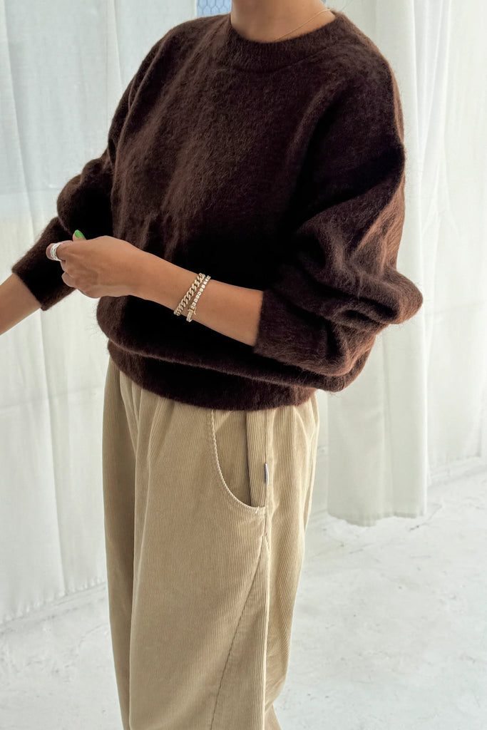 Finn Mohair Sweater (Cocoa Bean) by Le Bon Shoppe