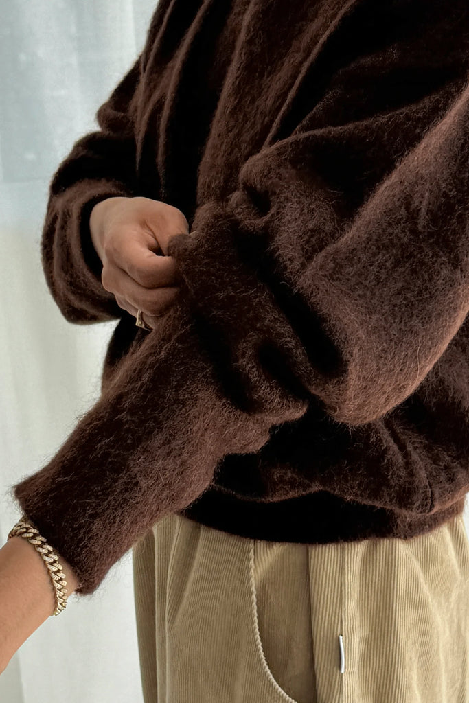 Finn Mohair Sweater (Cocoa Bean) by Le Bon Shoppe