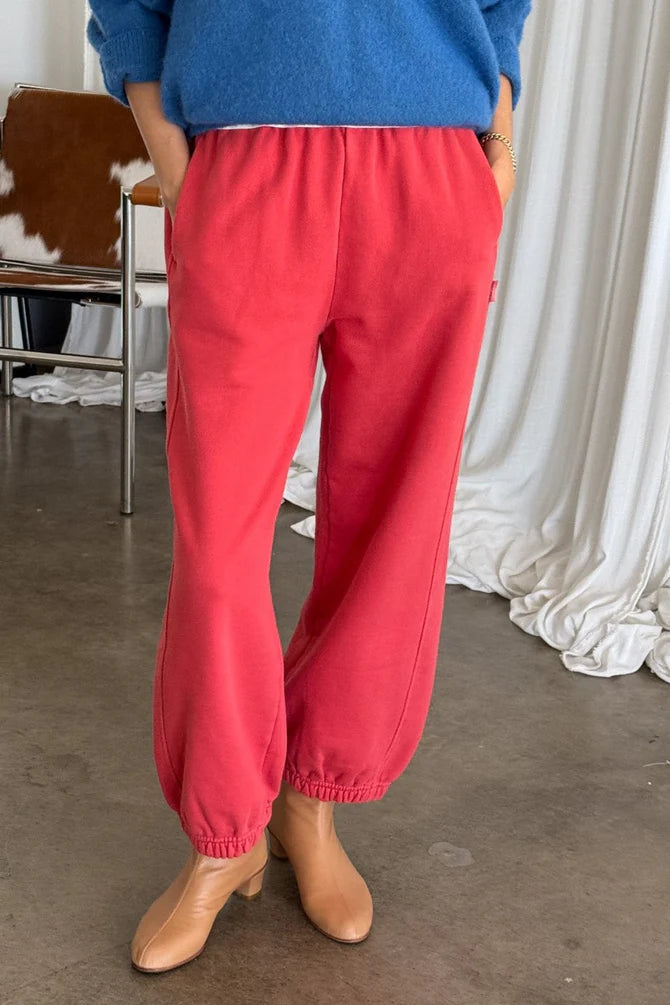 French Terry Balloon Pants (Coral) by Le Bon Shoppe