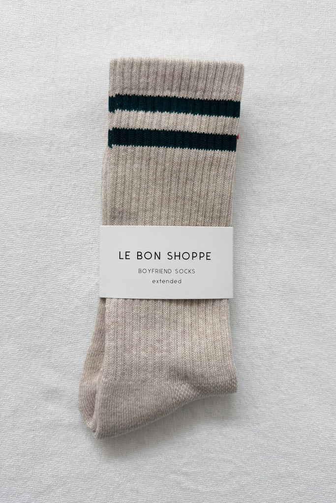 Extended Boyfriend Socks (Oatmeal) by Le Bon Shoppe