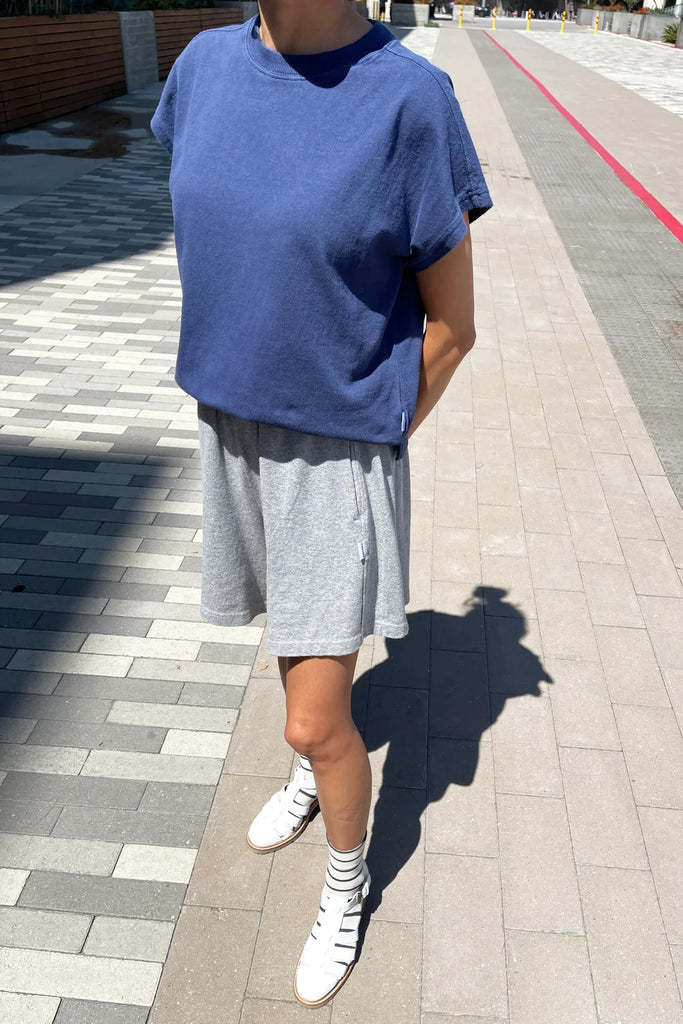 Flared Basketball Shorts (Heather Grey) by Le Bon Shoppe