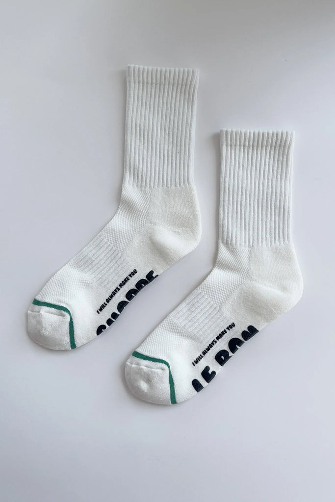 Hugger Socks (White) by Le Bon Shoppe