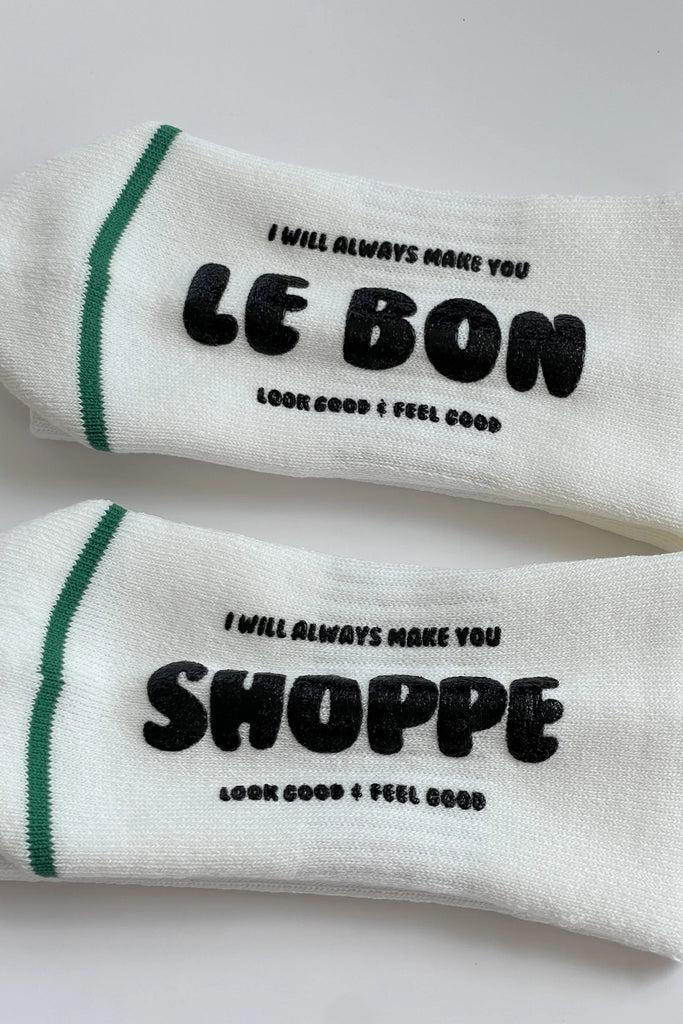 Hugger Socks (White) by Le Bon Shoppe