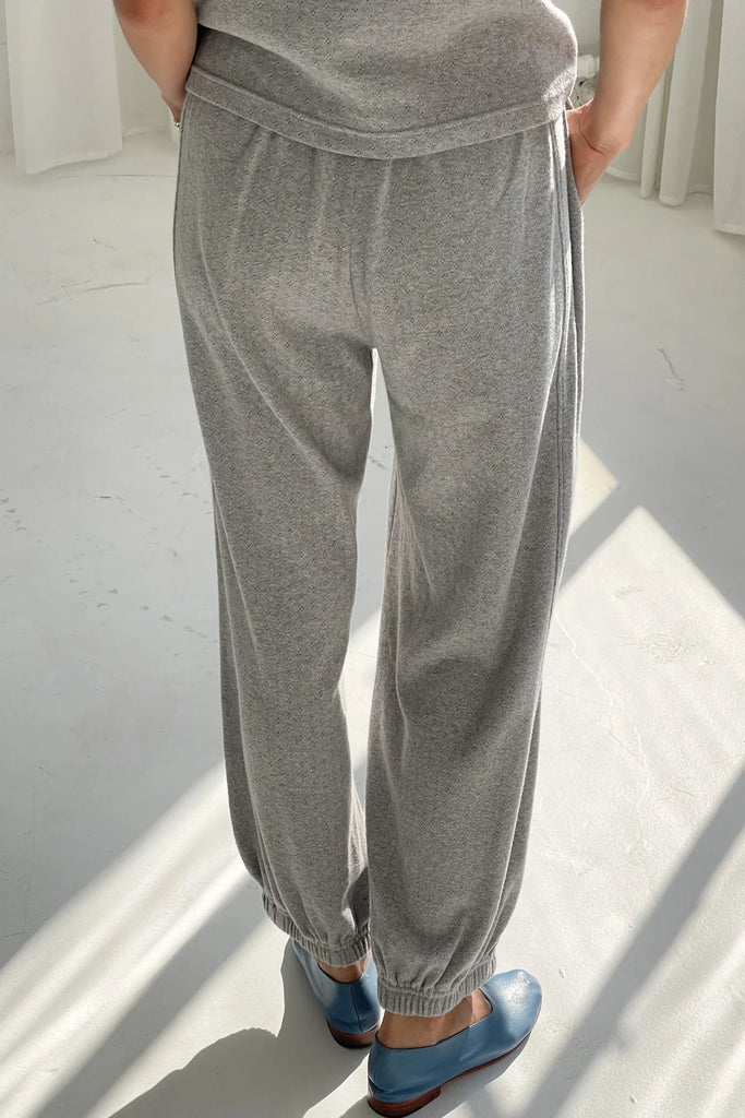 Pointelle Balloon Pants (Melange Grey) by Le Bon Shoppe