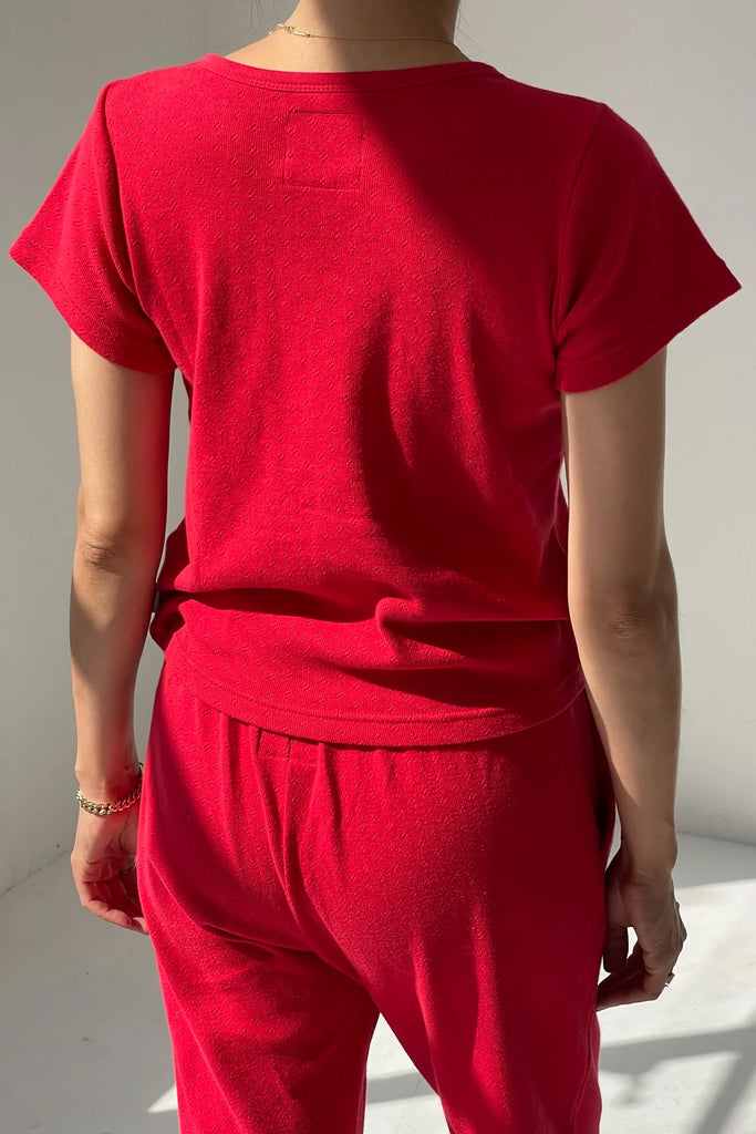 Pointelle Babe Tee (Red Apple) by Le Bon Shoppe