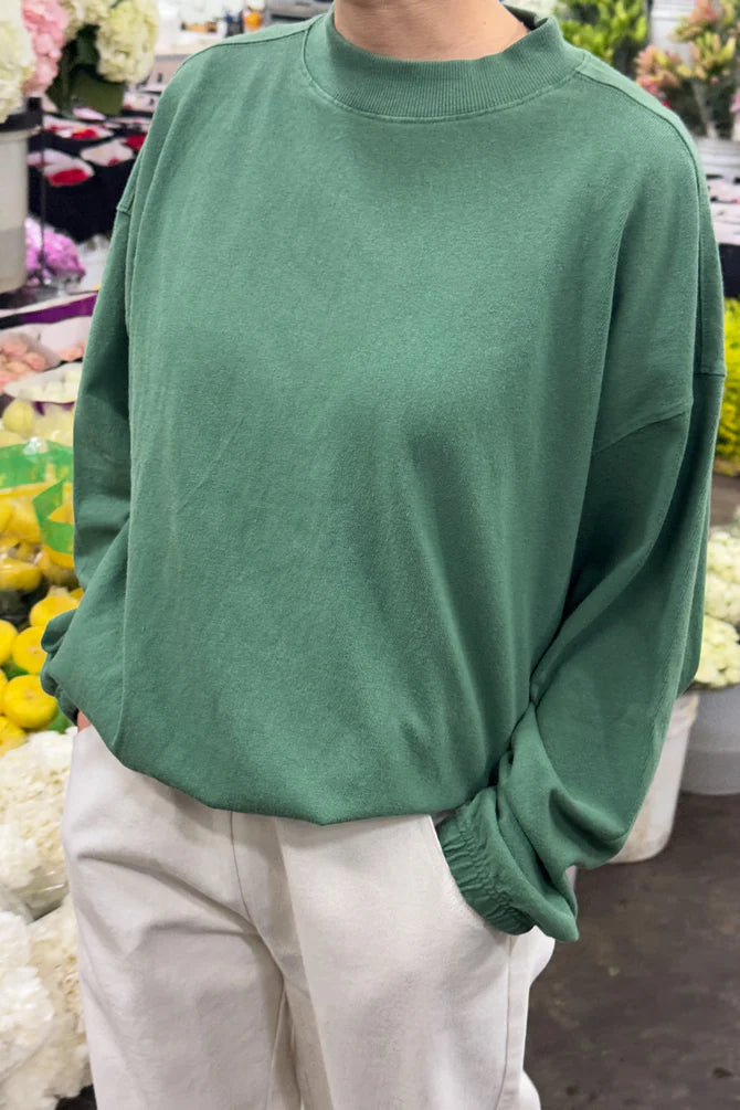 Daisy Long Sleeve Tee (Basil) by Le Bon Shoppe