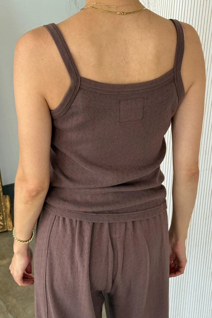 Pointelle Eve Cami (Chocolate) by Le Bon Shoppe