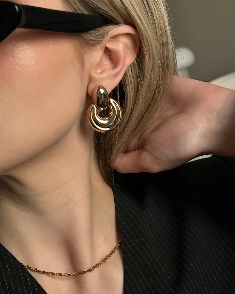 James Statement Earrings (Gold) by Mod + Jo