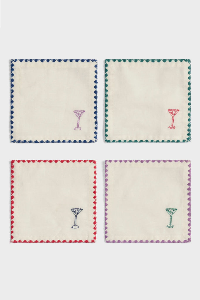 Cocktail Napkin Set (Zigzag) by Yo Home