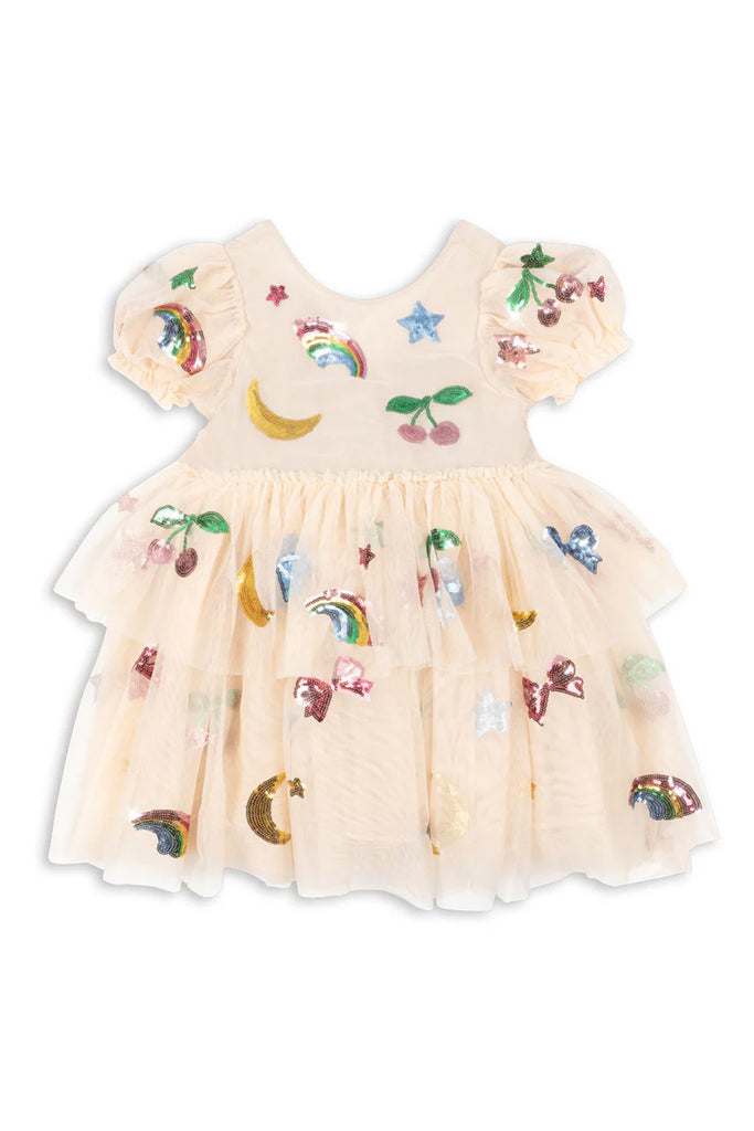 Yvonne Puff Dress (Rainbow Twinkle) by Konges Slojd