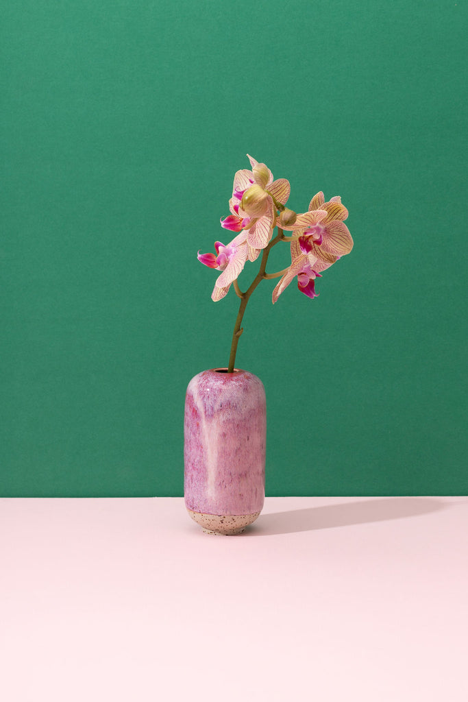 Mini Yuki Vase (Cream Cerise) by Studio Arhoj