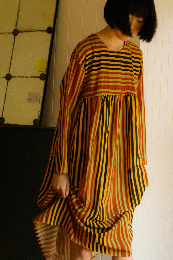Alder Dress (Painters Stripe) by L.F. Markey