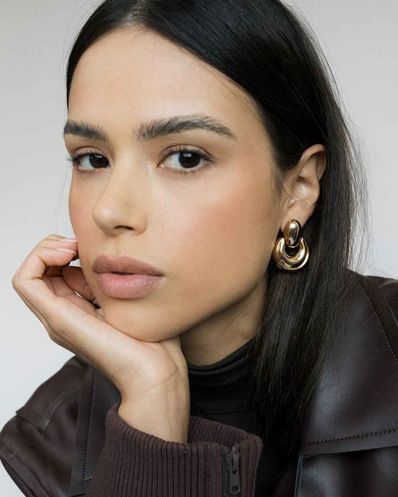 James Statement Earrings (Gold) by Mod + Jo