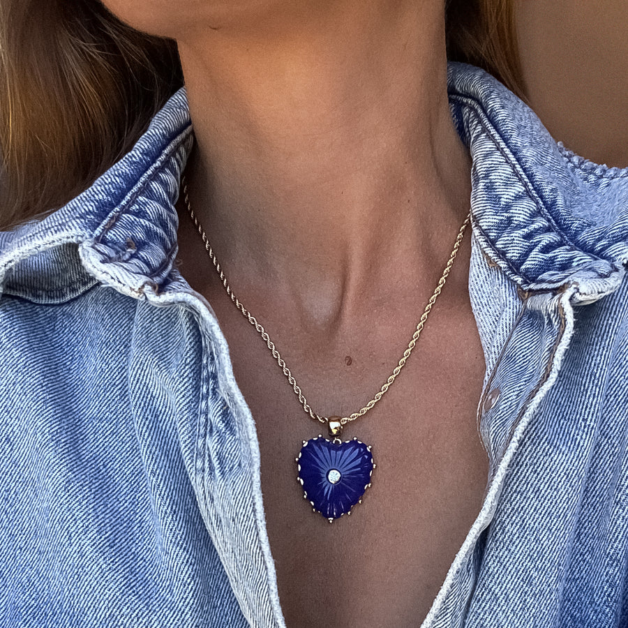 Malene Lapis Rope Necklace by THATCH