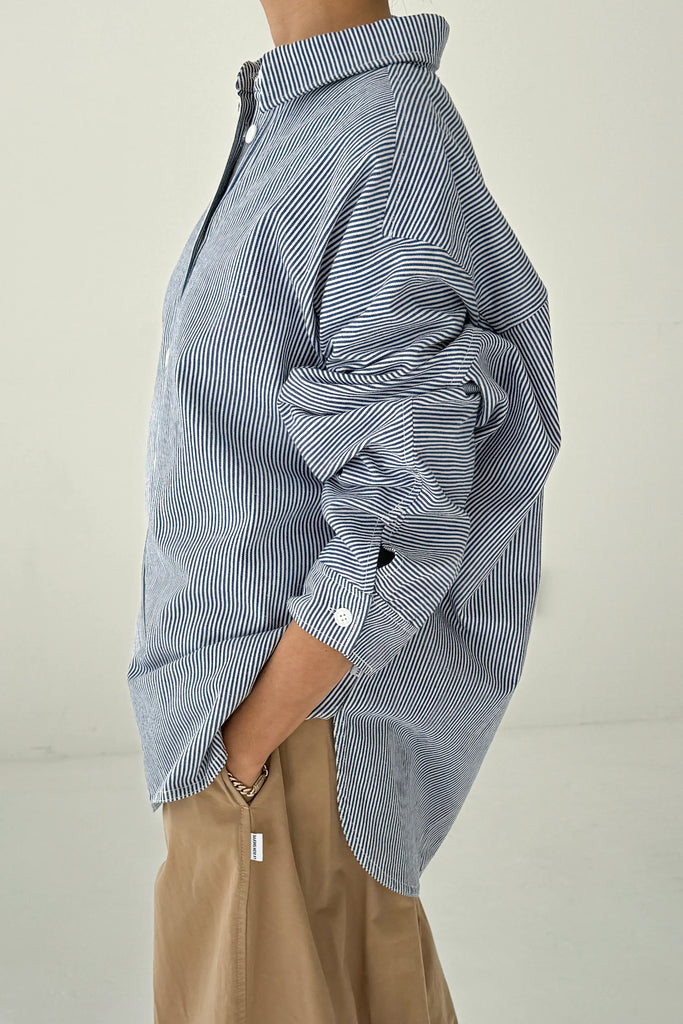 Owen Shirt (Blue Stripe) by Le Bon Shoppe