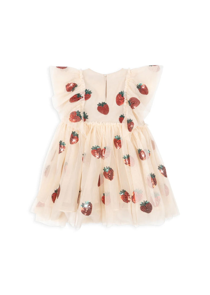 Yvonne Frill Dress (Strawberry) by Konges Slojd