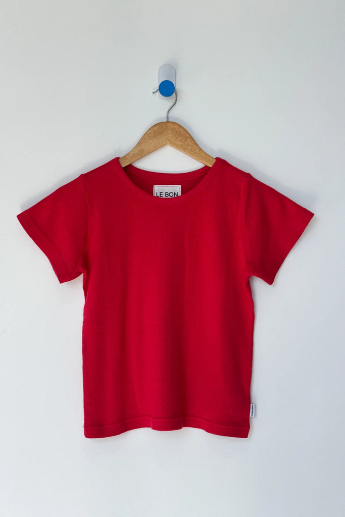 Pointelle Babe Tee (Red Apple) by Le Bon Shoppe
