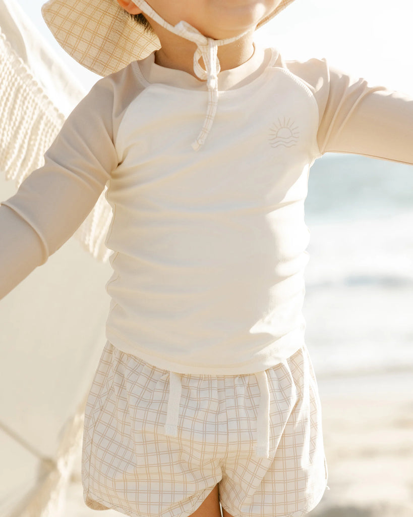Swim Short (Oat Check) by Rylee + Cru