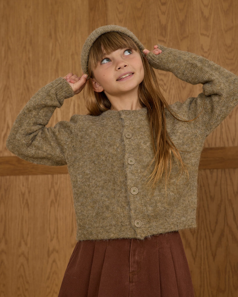Fuzzy Cardigan (Evergreen) by Rylee + Cru