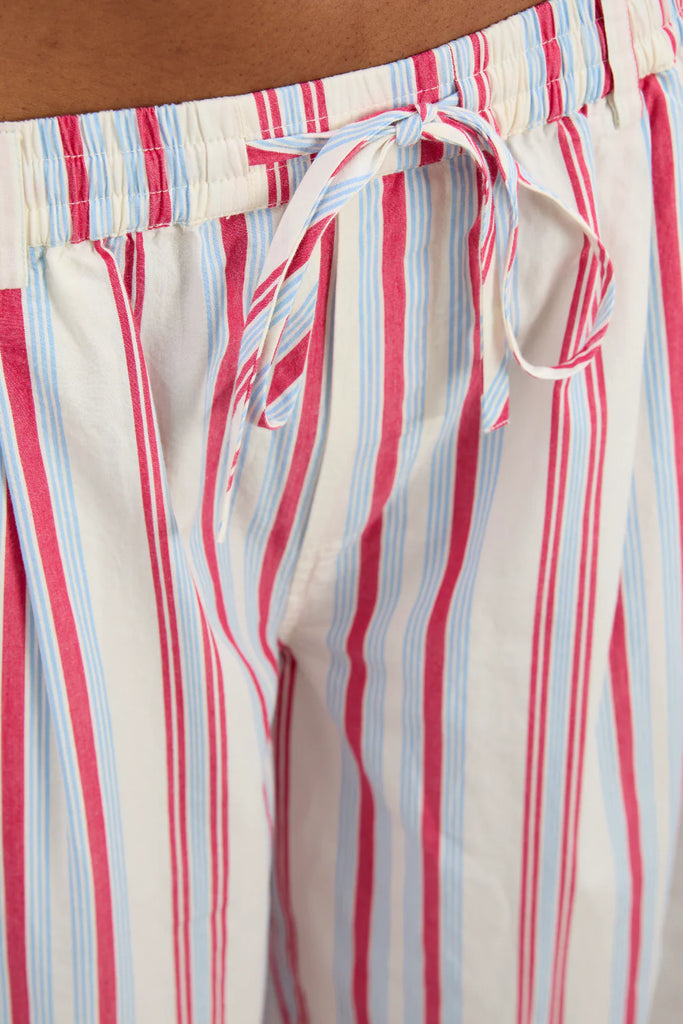 Georgia Trousers (Butter Cherry Stripe) by Damson Madder