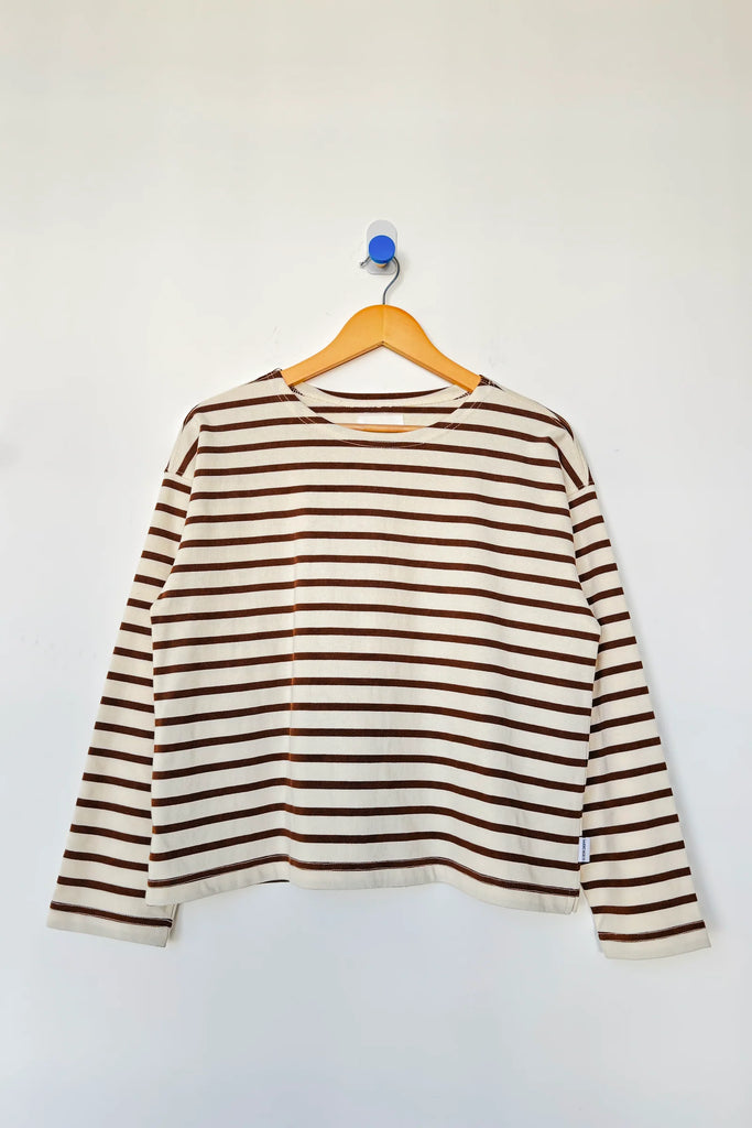 Sailor Top (Coffee Stripe) by Le Bon Shoppe