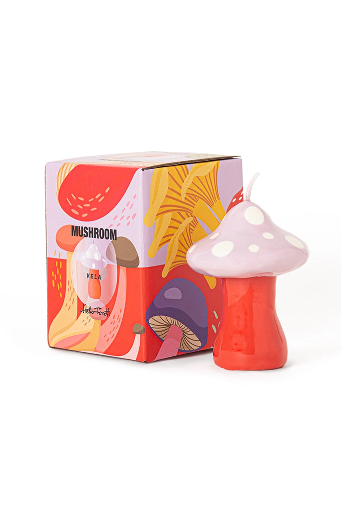 Small Mushroom Candle (Pink) by Helio Ferretti Co.