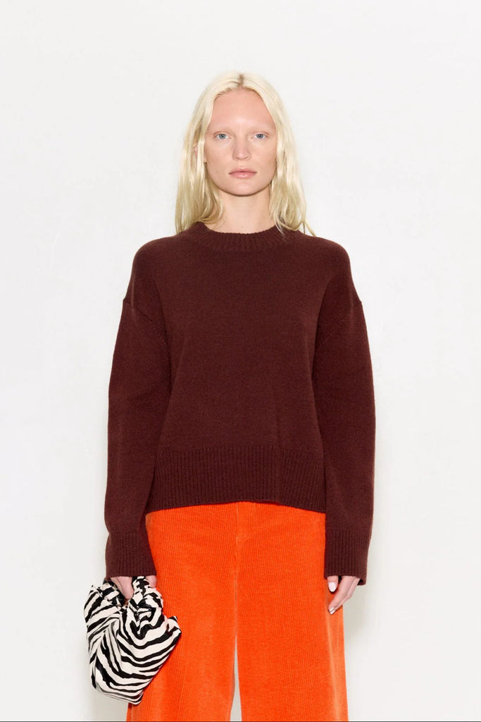 Cher Wool Sweater (Choco Brown) by Simon Miller