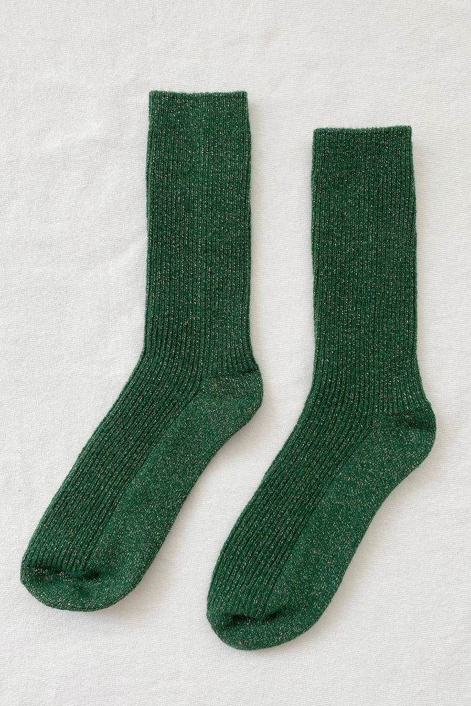 Winter Sparkle Socks (Evergreen) by Le Bon Shoppe