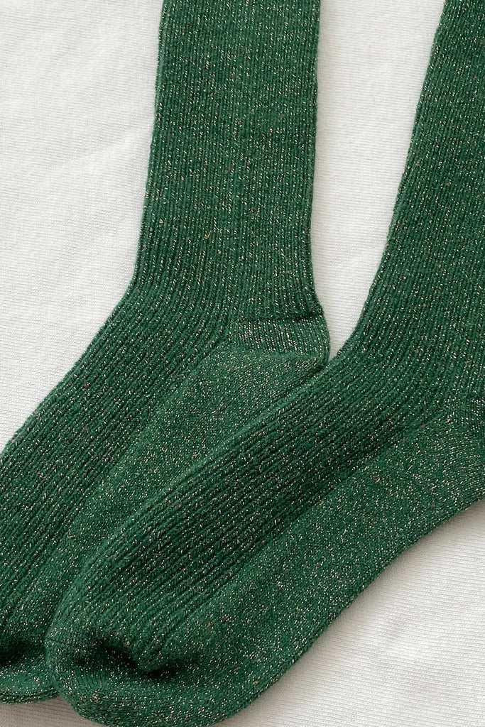 Winter Sparkle Socks (Evergreen) by Le Bon Shoppe