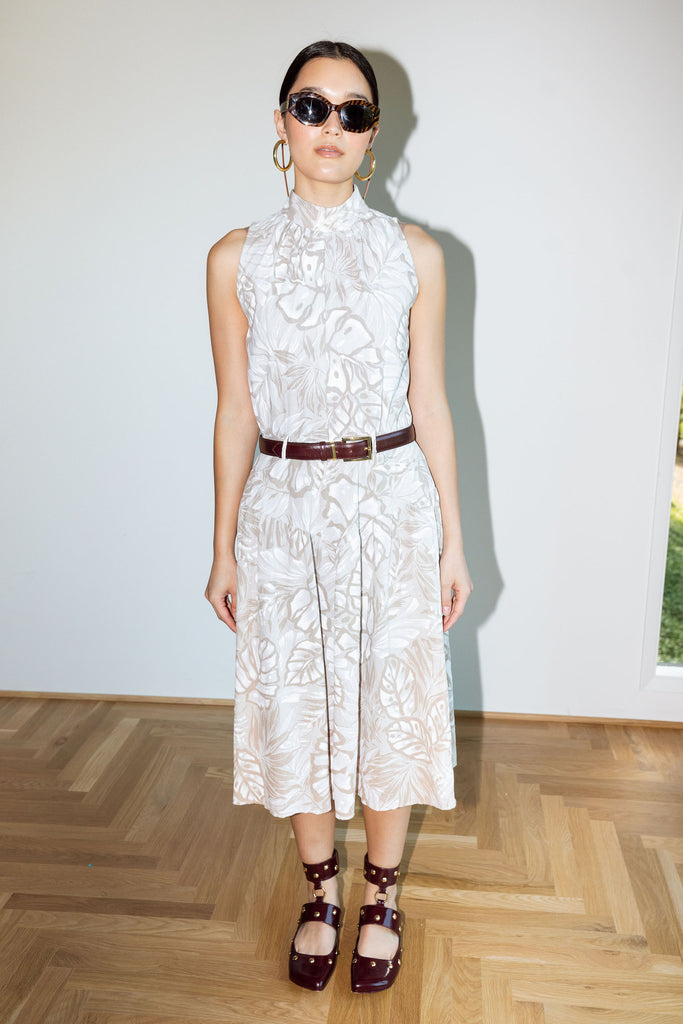 Yo Vintage: Cotton High Neck Summer Dress (M) by Yo Vintage!