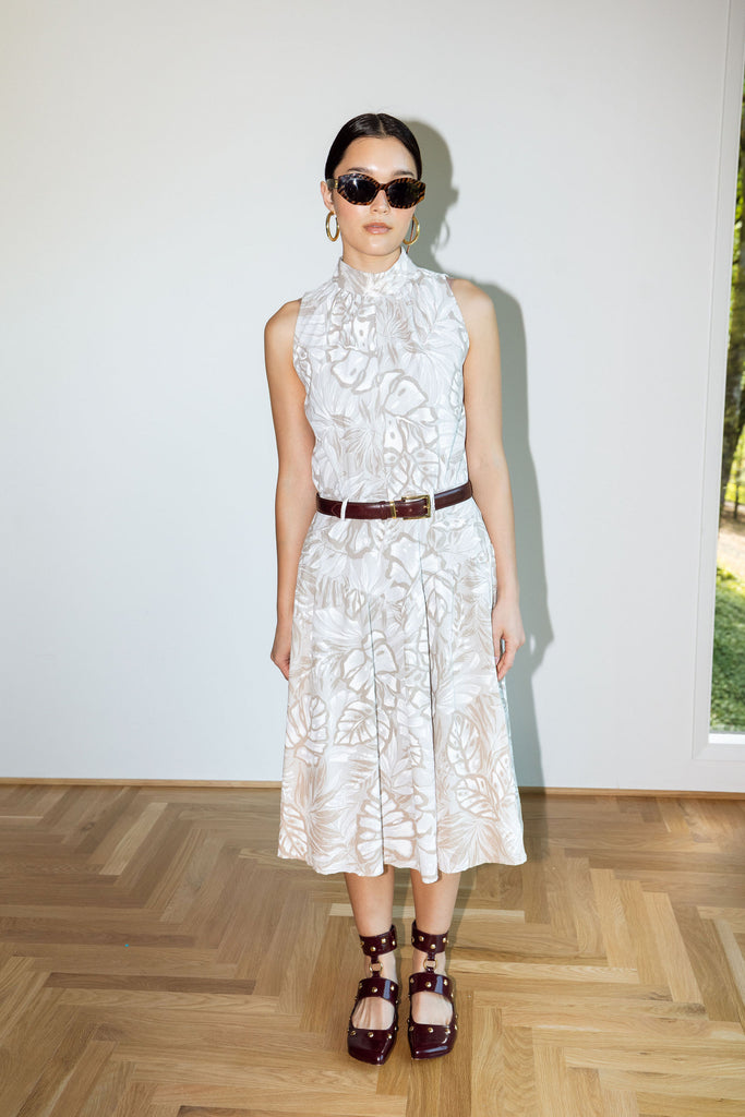 Yo Vintage: Cotton High Neck Summer Dress (M) by Yo Vintage!