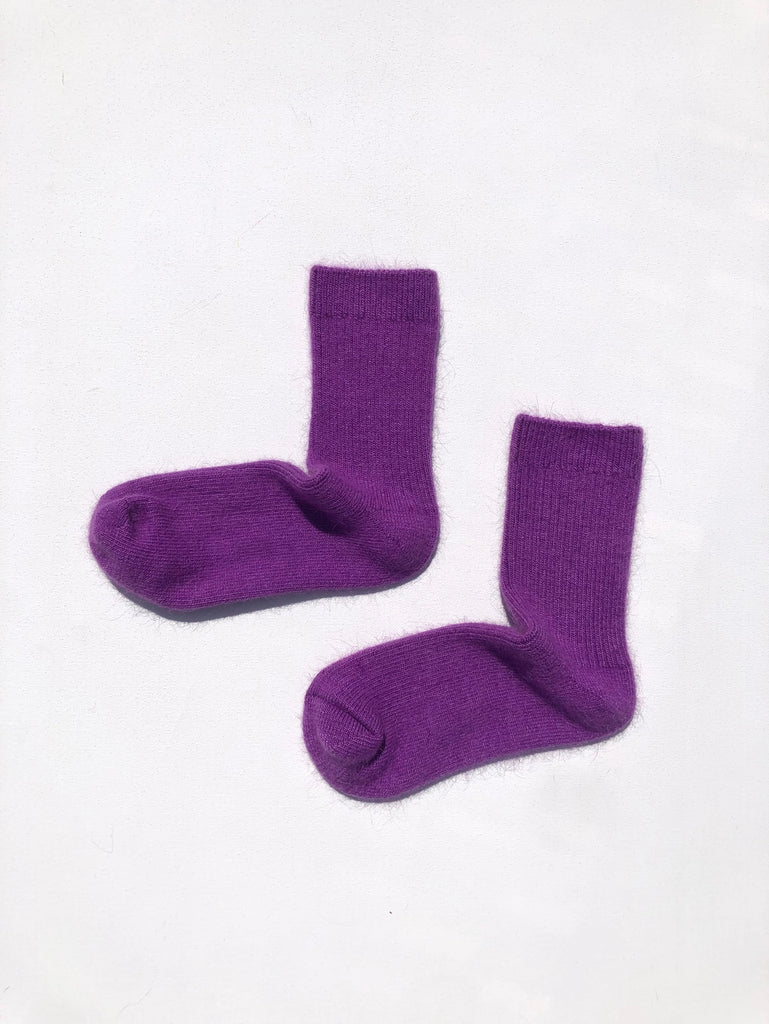 Angora Wool Socks (Amethyst) by Billy Bamboo