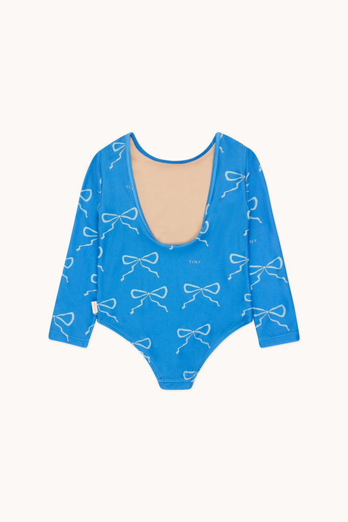 Blue Bow Bodysuit (Kids) by Tiny Cottons