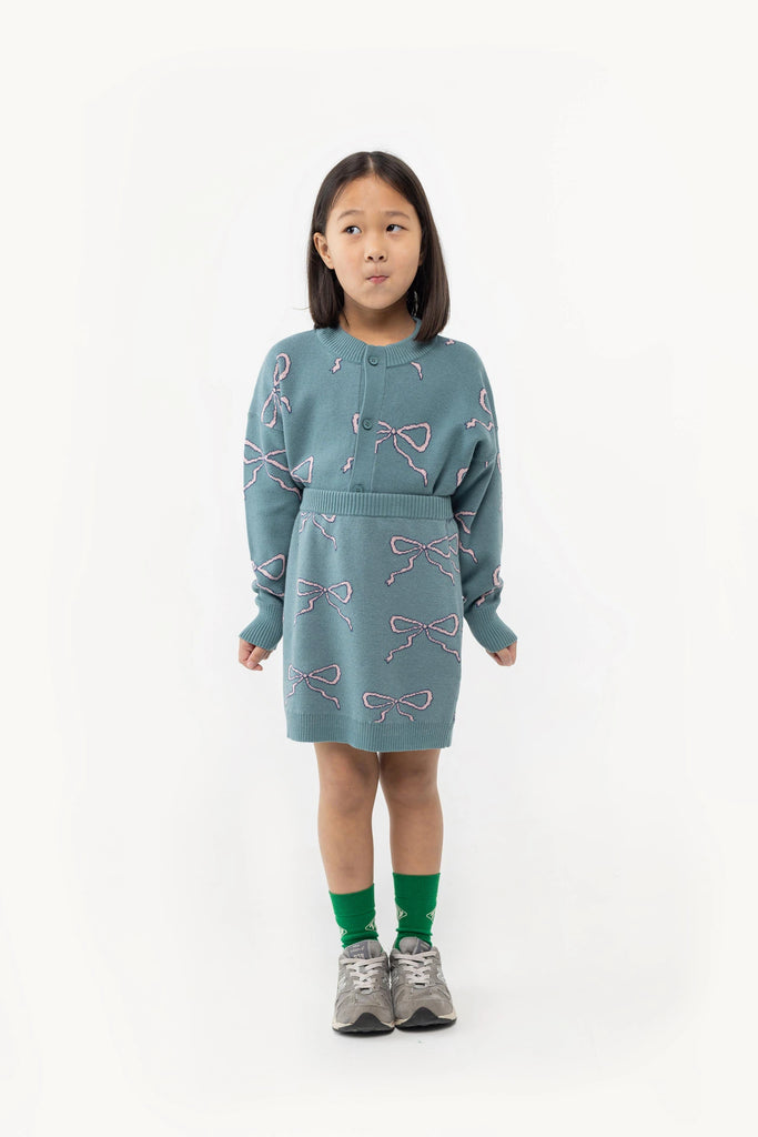 Bow Mockneck Cardigan (Kids) by Tiny Cottons