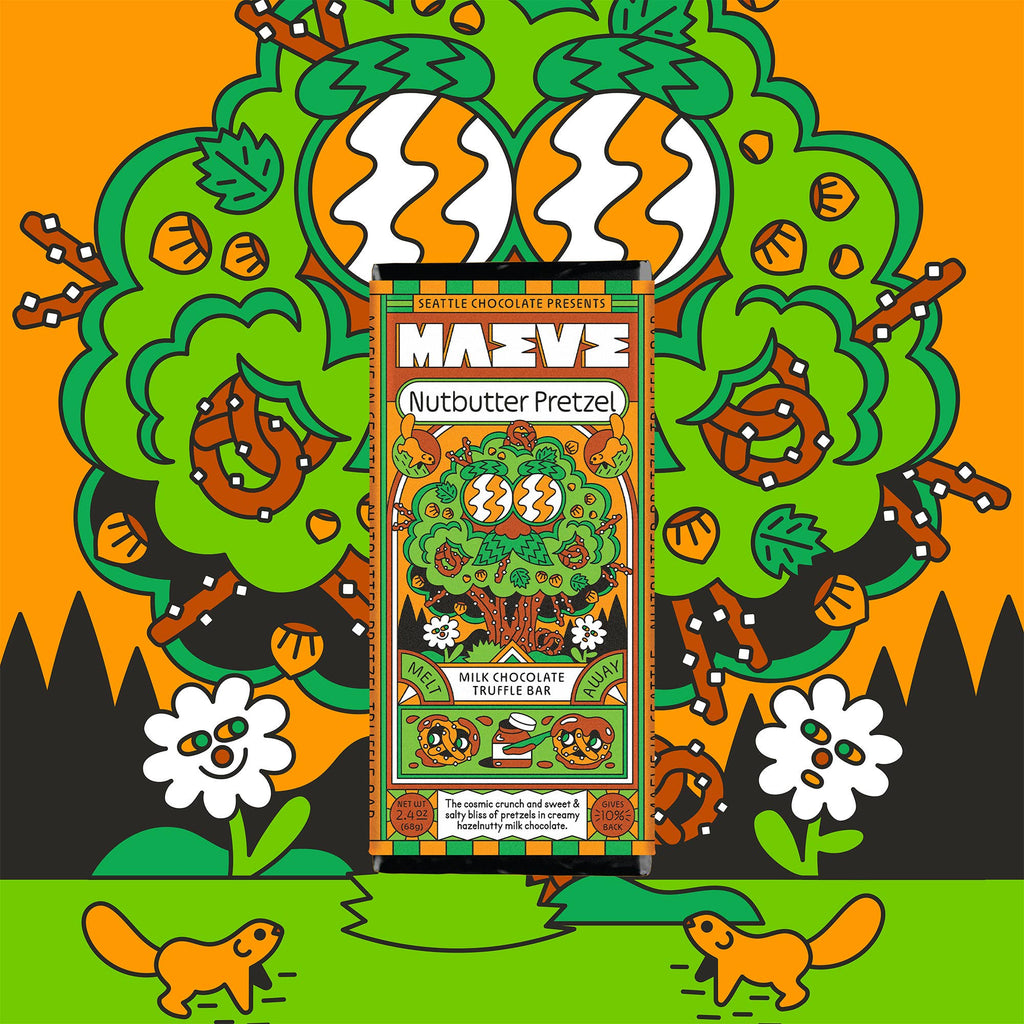 Nutbutter Pretzel Truffle Bar by Seattle Chocolate Presents Maeve