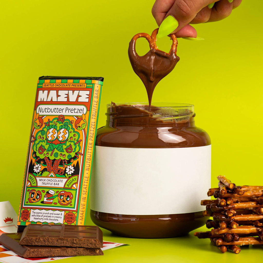 Nutbutter Pretzel Truffle Bar by Seattle Chocolate Presents Maeve